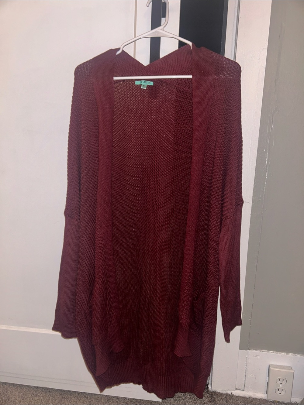 NWOT P.S. Kate Burgundy Cardigan- M/L